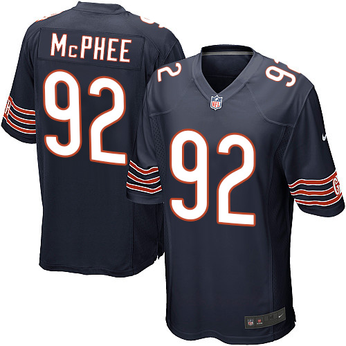 Men's Game Pernell McPhee Nike Jersey Navy Blue Home - #92 NFL Chicago Bears